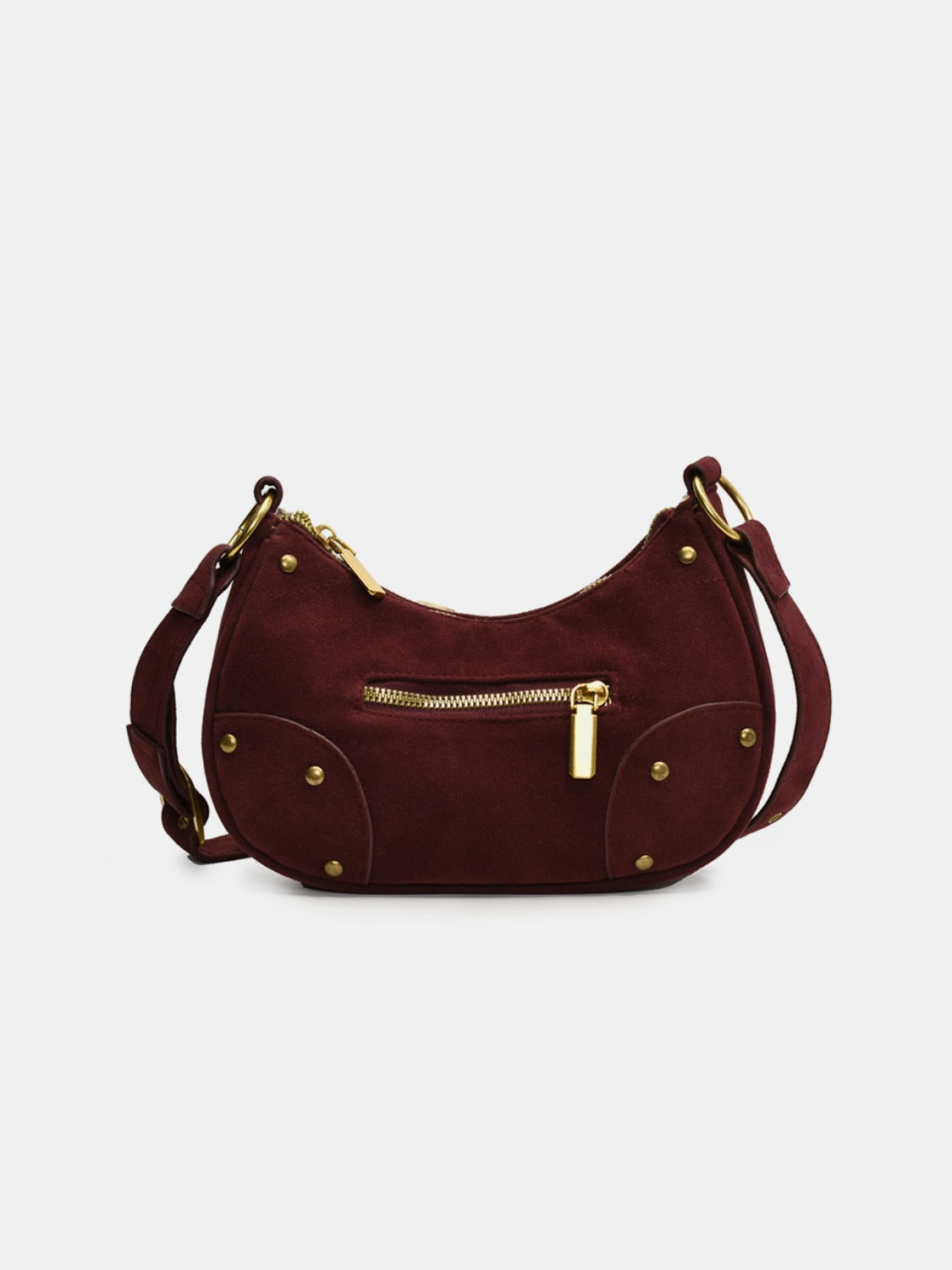 Suede Adjustable Strap Shoulder Bag - MARIGOLD