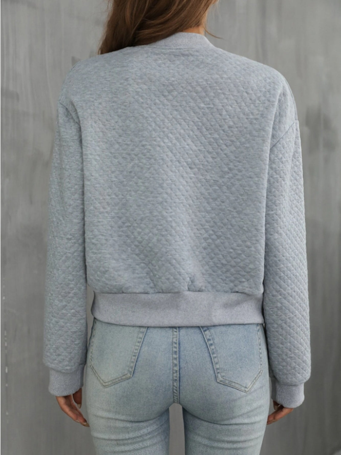 Zip Up Long Sleeve Jacket - MARIGOLD