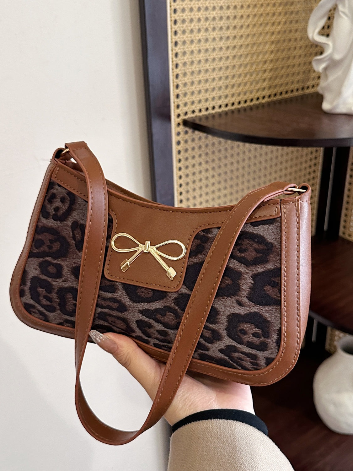 Bow Leopard Handbag - MARIGOLD