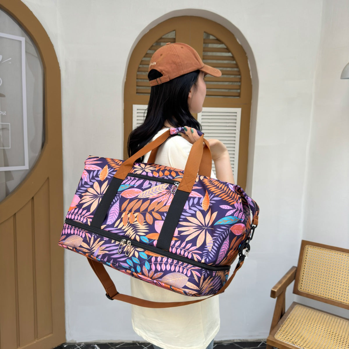 Canvas Printed Travel Bag - MARIGOLD