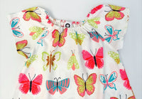 Girls Dress New Colourful Butterfly Print Shift Dress Size 2y/3y/4y/5y