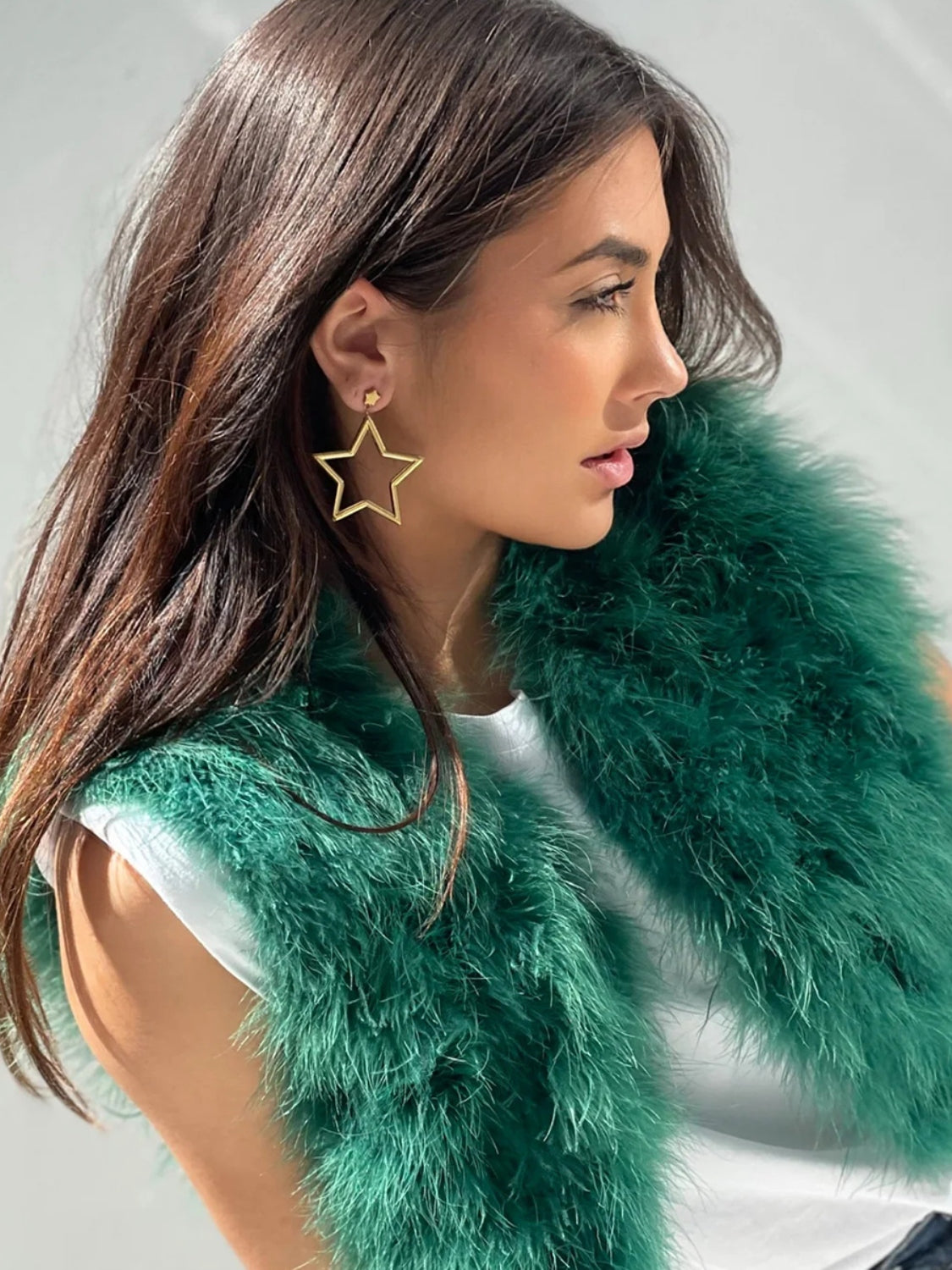 Moon & Star Dangle Earrings - MARIGOLD