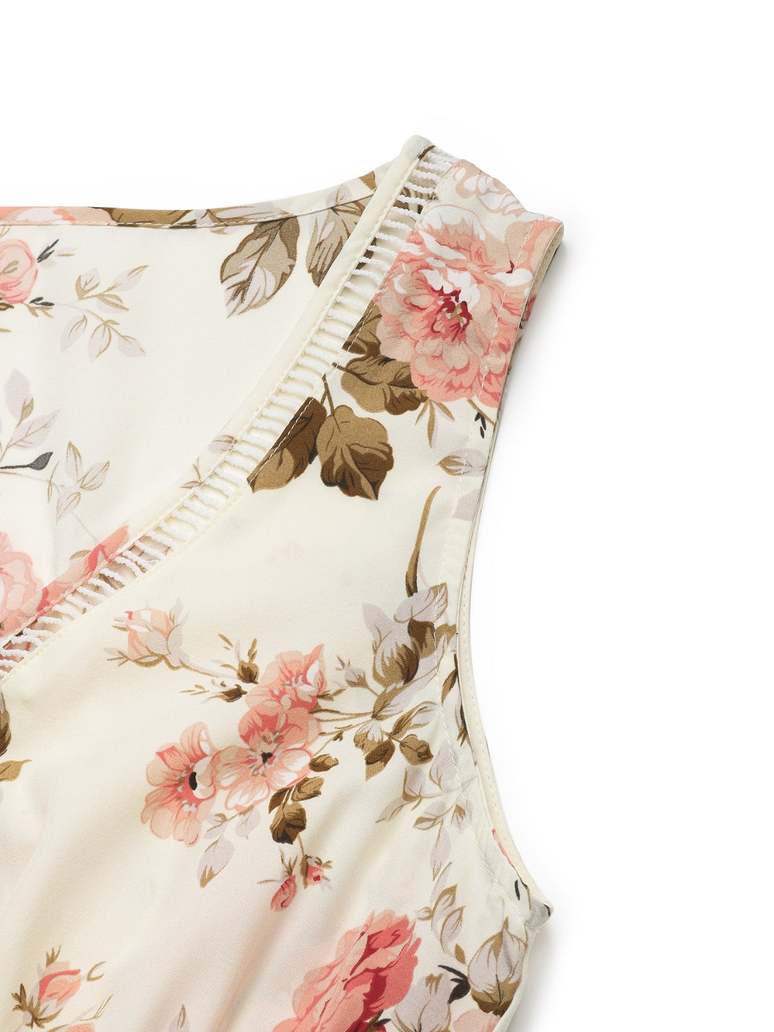 Floral V-Neck Ruffled Hem Midi Dress - MARIGOLD