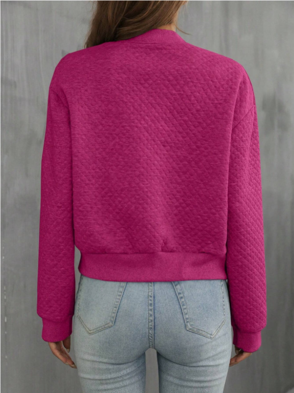 Zip Up Long Sleeve Jacket - MARIGOLD