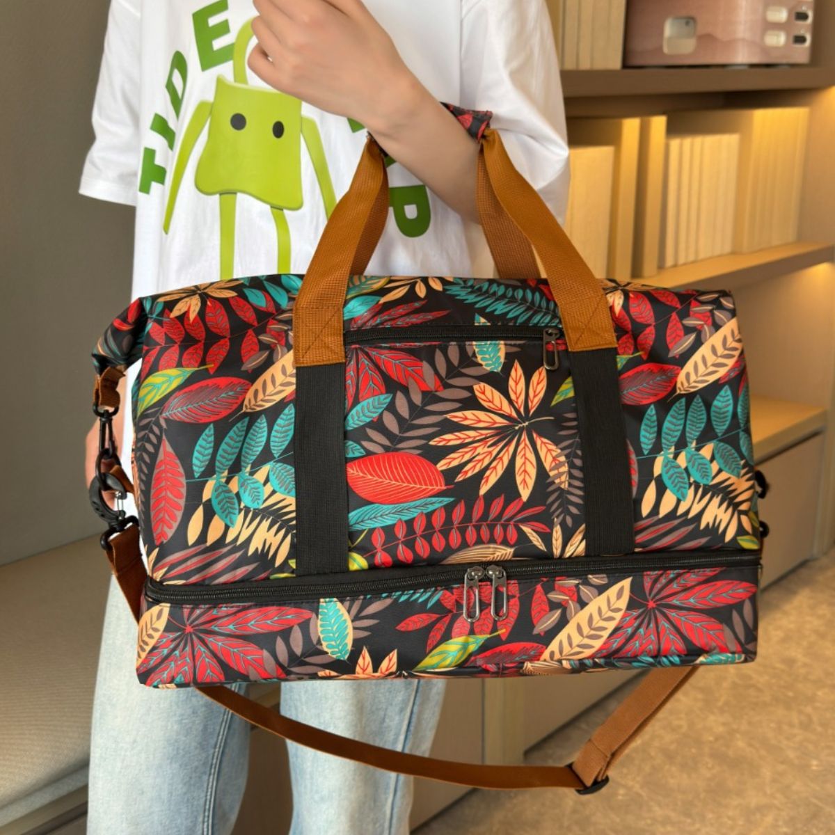 Canvas Printed Travel Bag - MARIGOLD