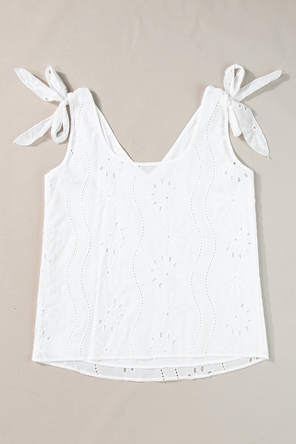 Tie Shoulder V-Neck Tank - MARIGOLD