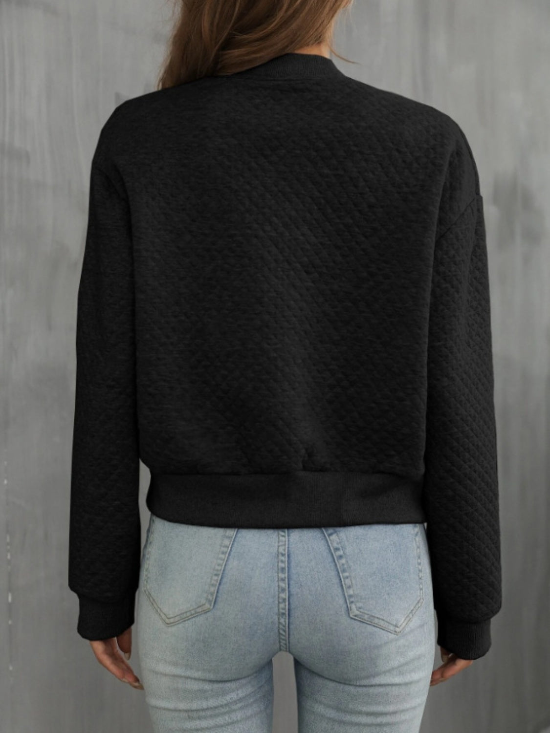 Zip Up Long Sleeve Jacket - MARIGOLD