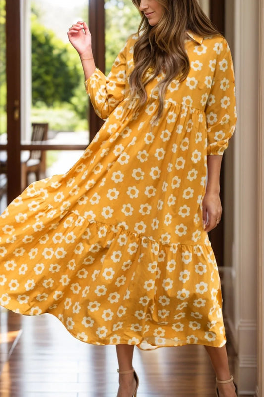 The Marigold Maxi Dress 100% cotton