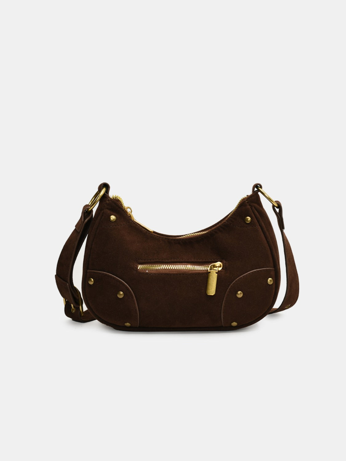 Suede Adjustable Strap Shoulder Bag - MARIGOLD