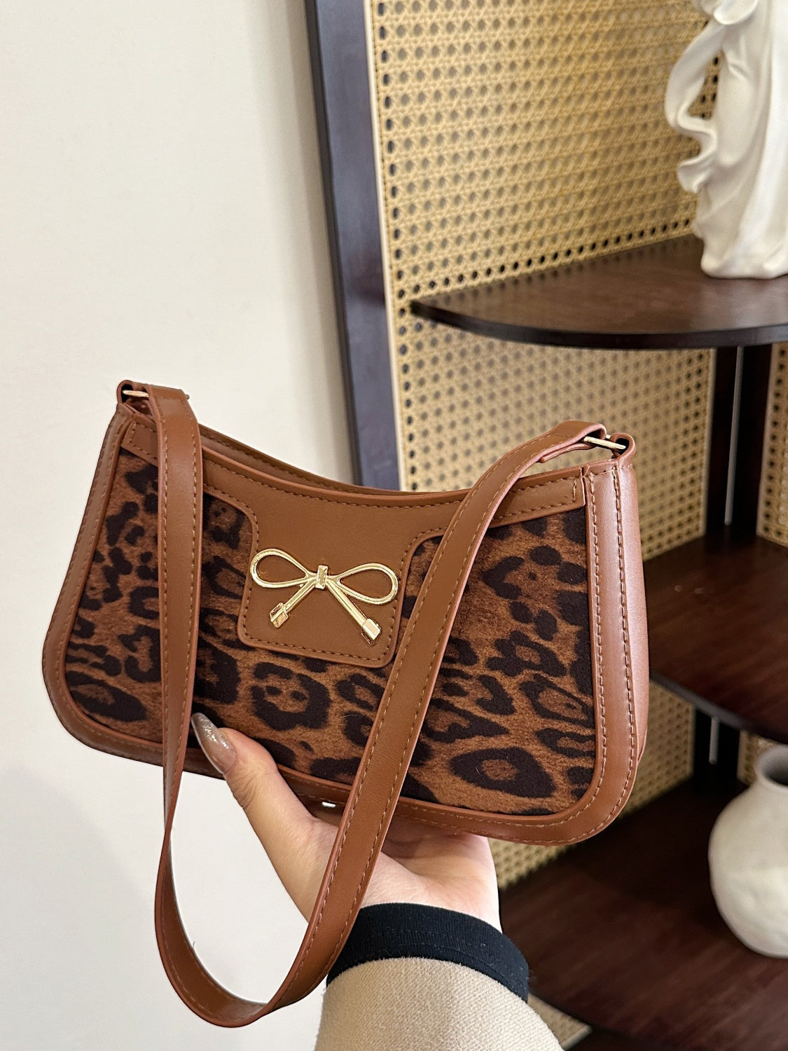 Bow Leopard Handbag - MARIGOLD