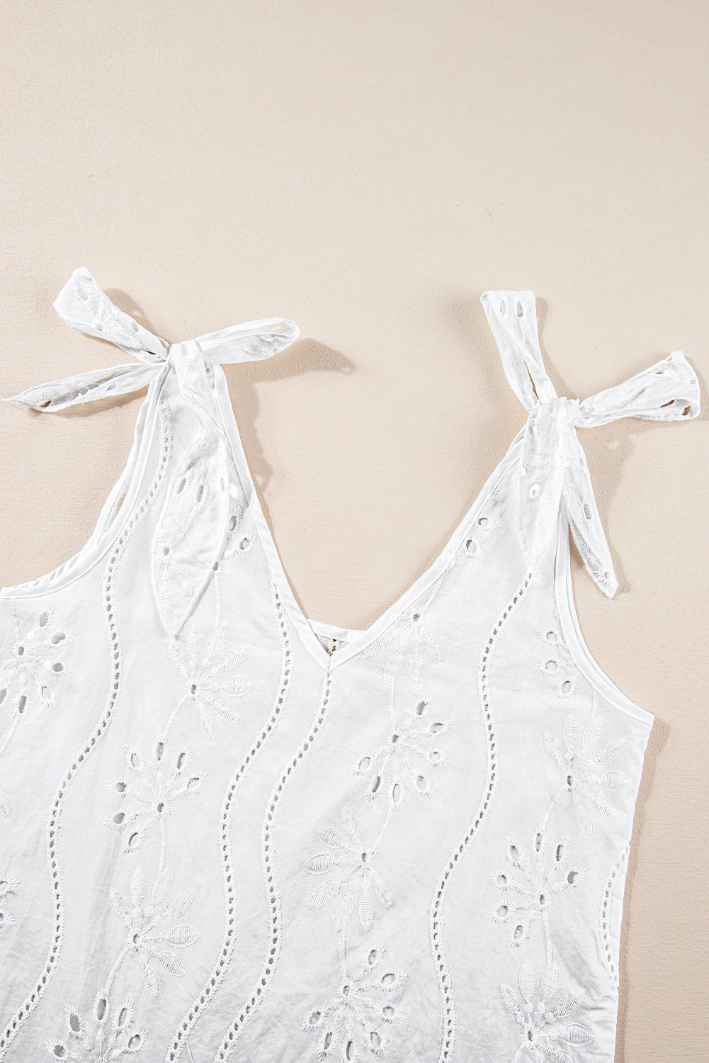 Tie Shoulder V-Neck Tank - MARIGOLD