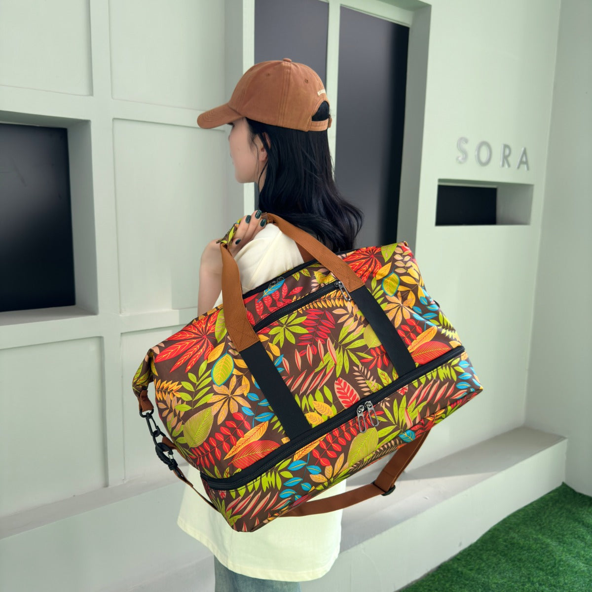 Canvas Printed Travel Bag - MARIGOLD