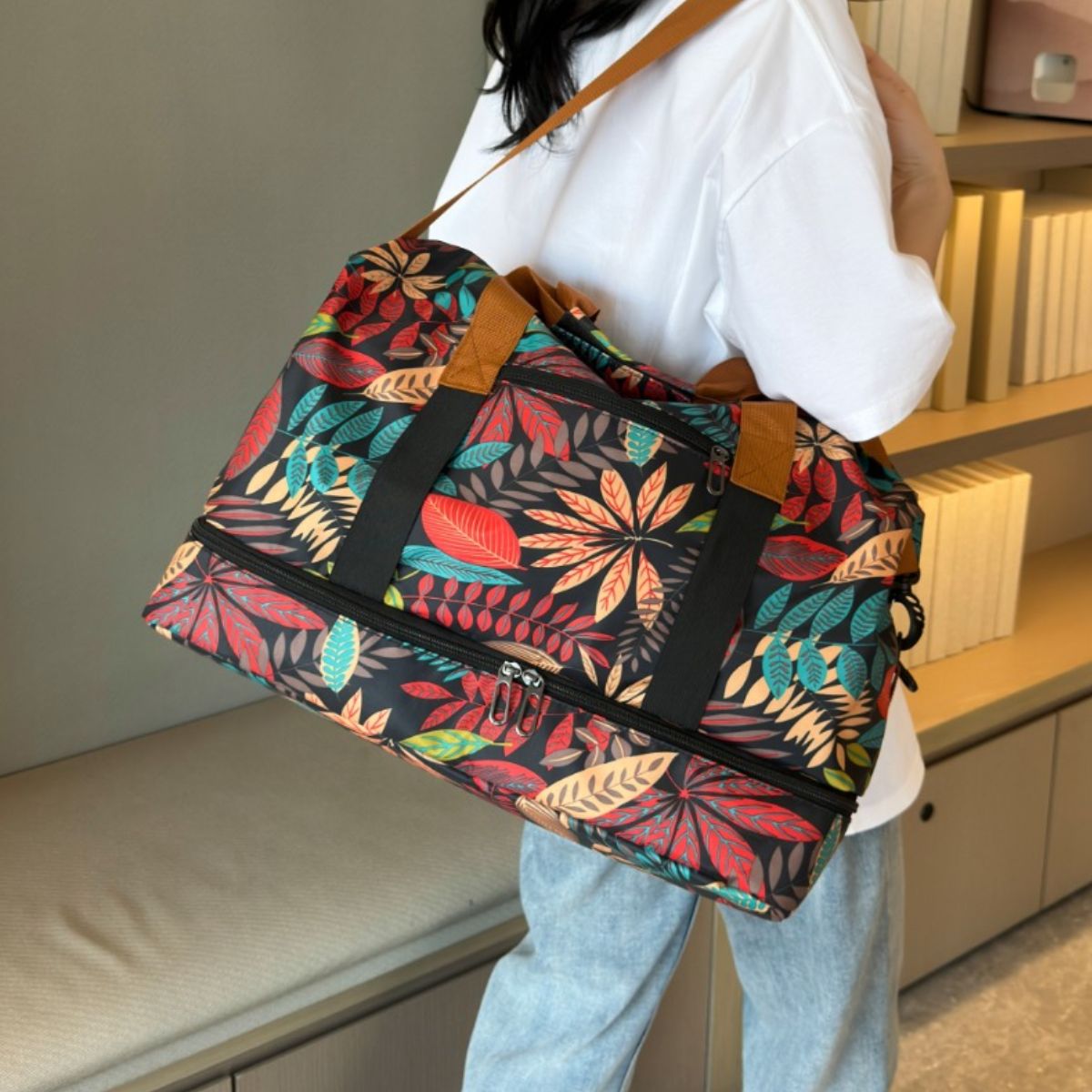 Canvas Printed Travel Bag - MARIGOLD