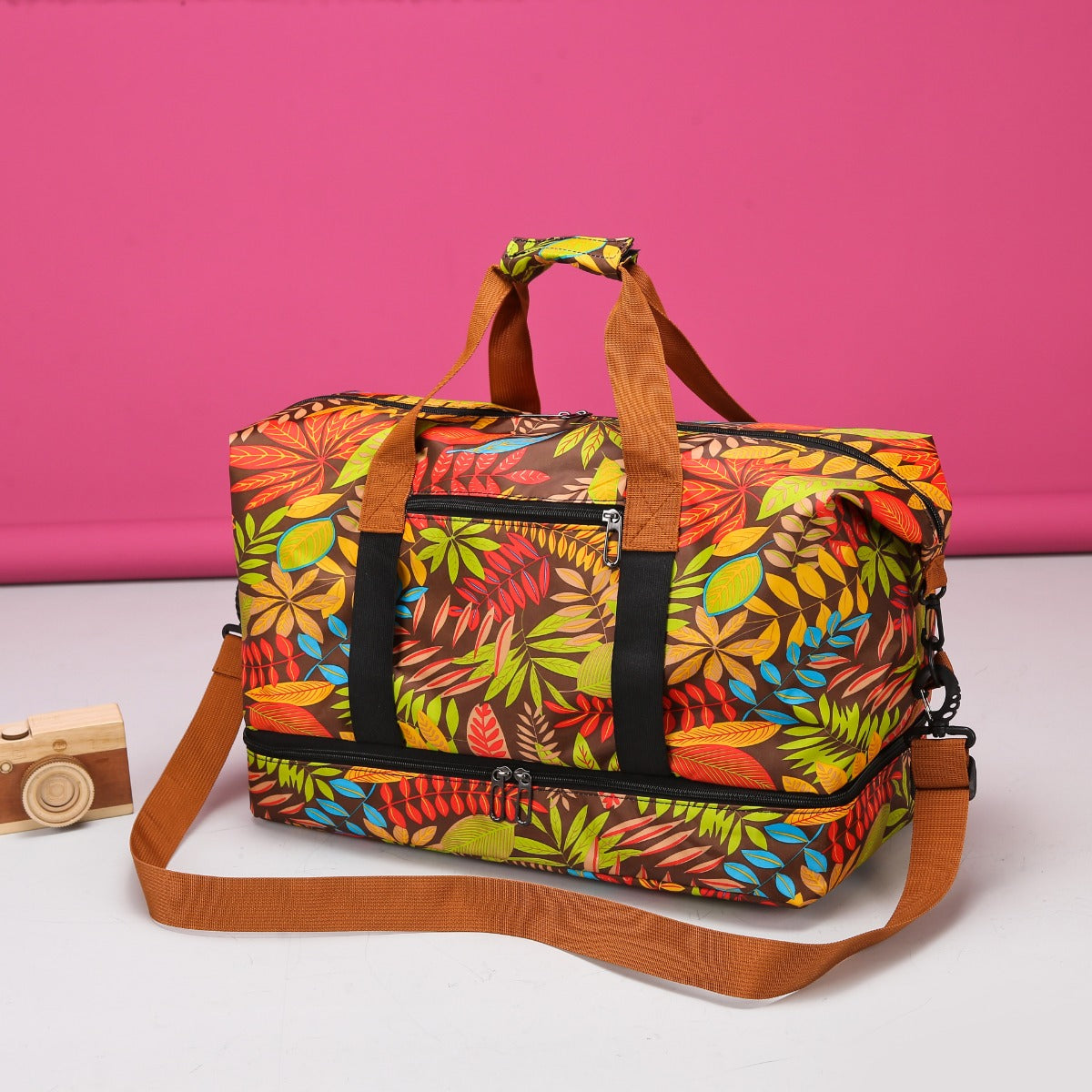 Canvas Printed Travel Bag - MARIGOLD