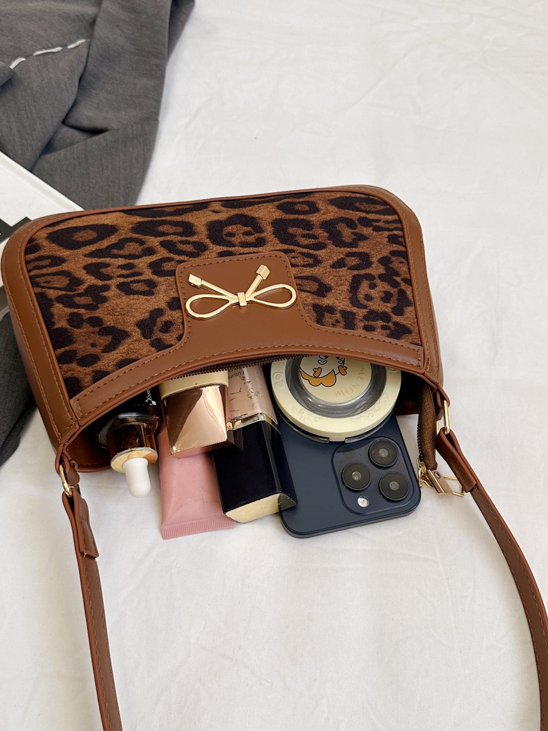 Bow Leopard Handbag - MARIGOLD