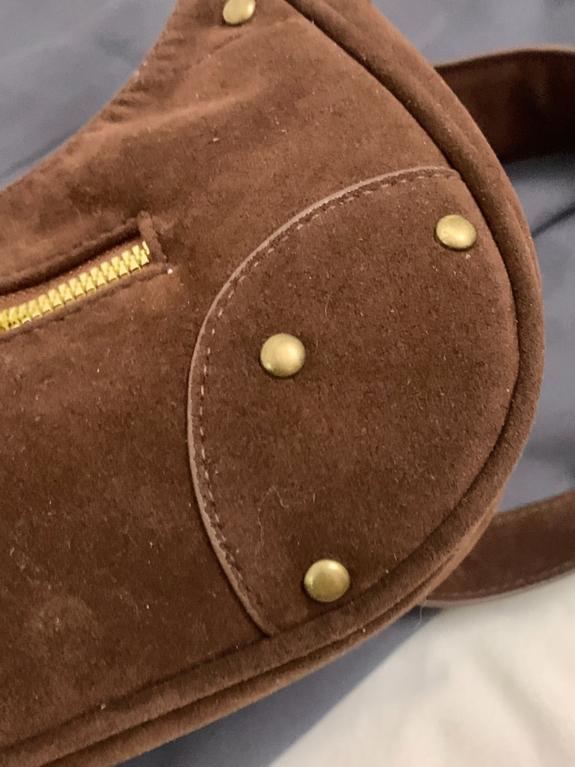 Suede Adjustable Strap Shoulder Bag - MARIGOLD