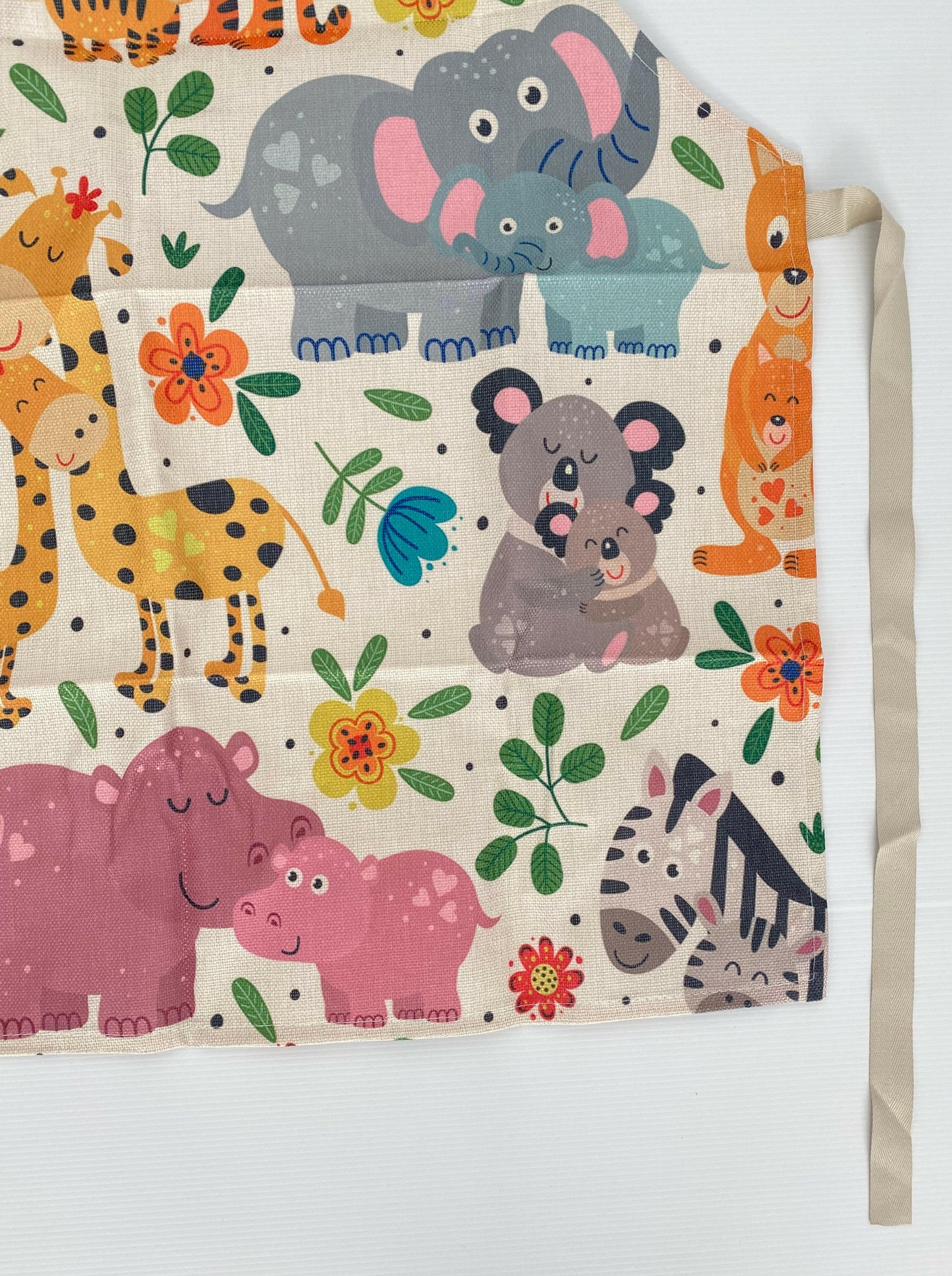 Kids Jungle Animal Print Apron - MARIGOLD