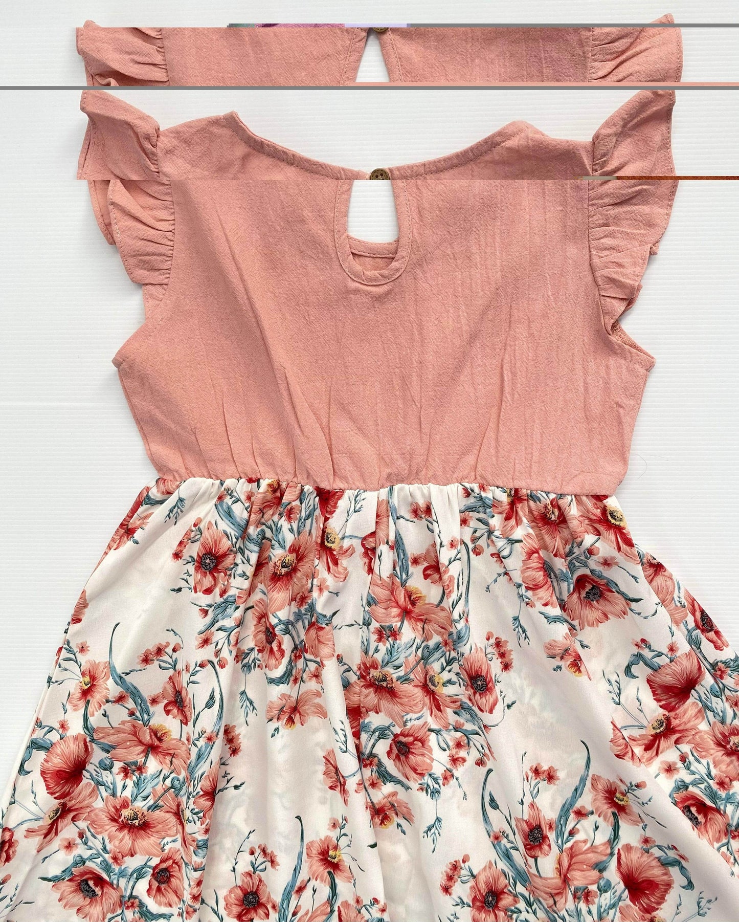 Girls Dress Pink Floral High-Low Dress - MARIGOLD