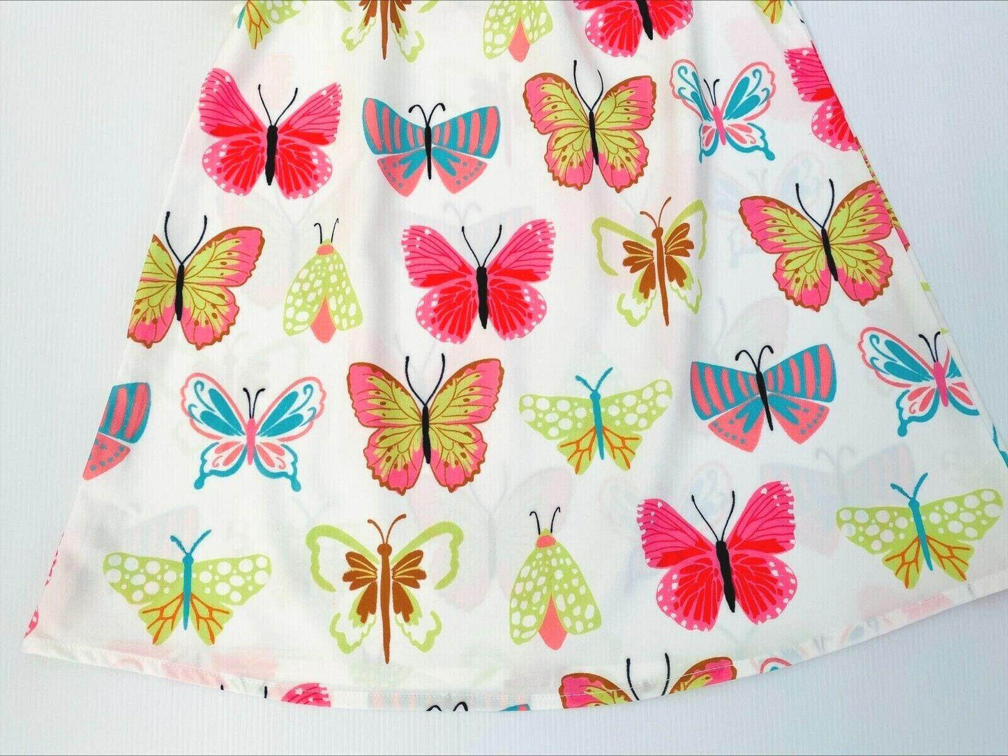 Colourful Butterfly Print Shift Dress - MARIGOLD