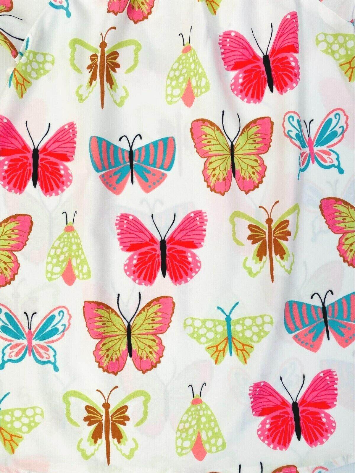 Colourful Butterfly Print Shift Dress - MARIGOLD