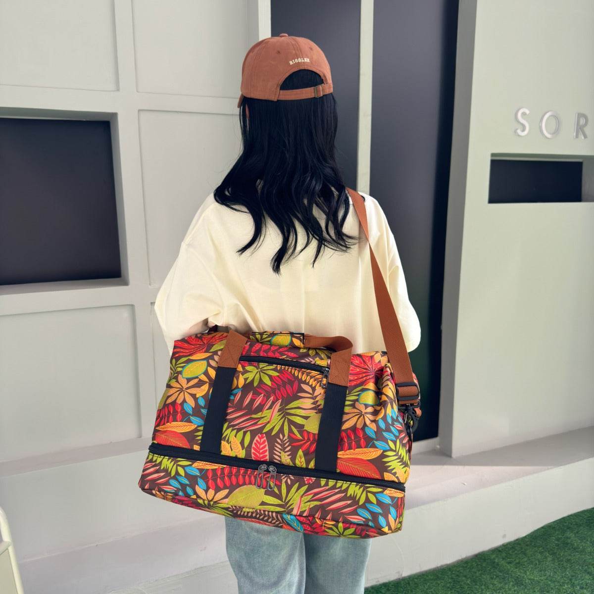Canvas Printed Travel Bag - MARIGOLD