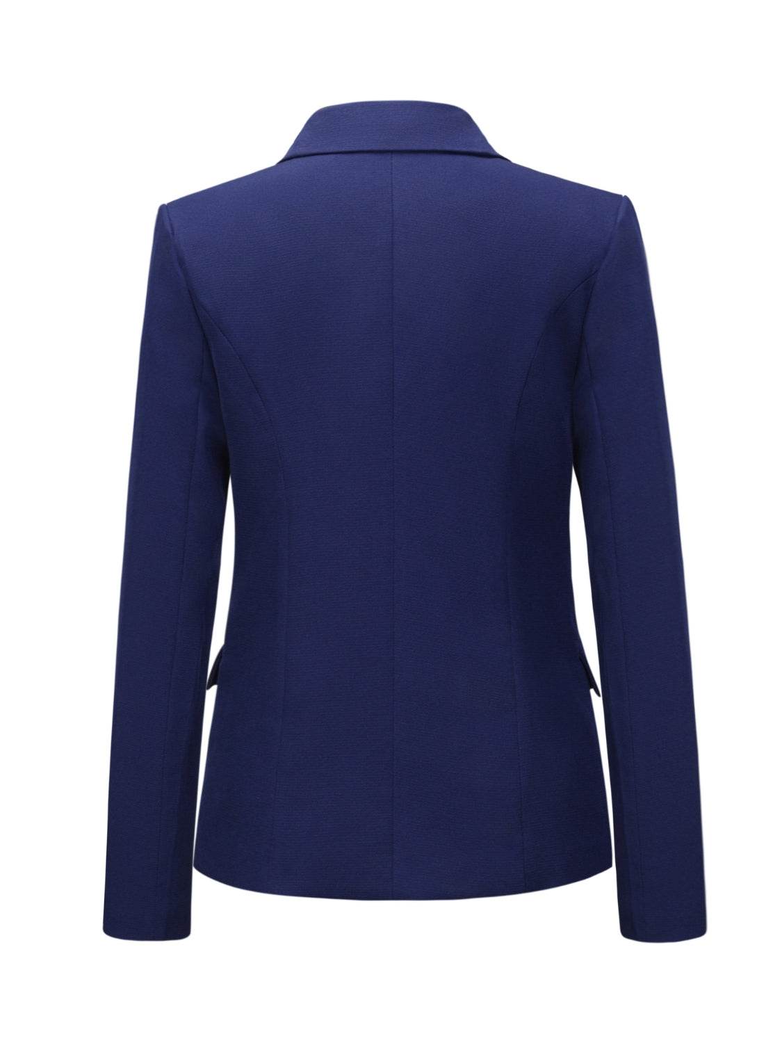 Elegant Lapel Collar Long Sleeve Blazer - MARIGOLD