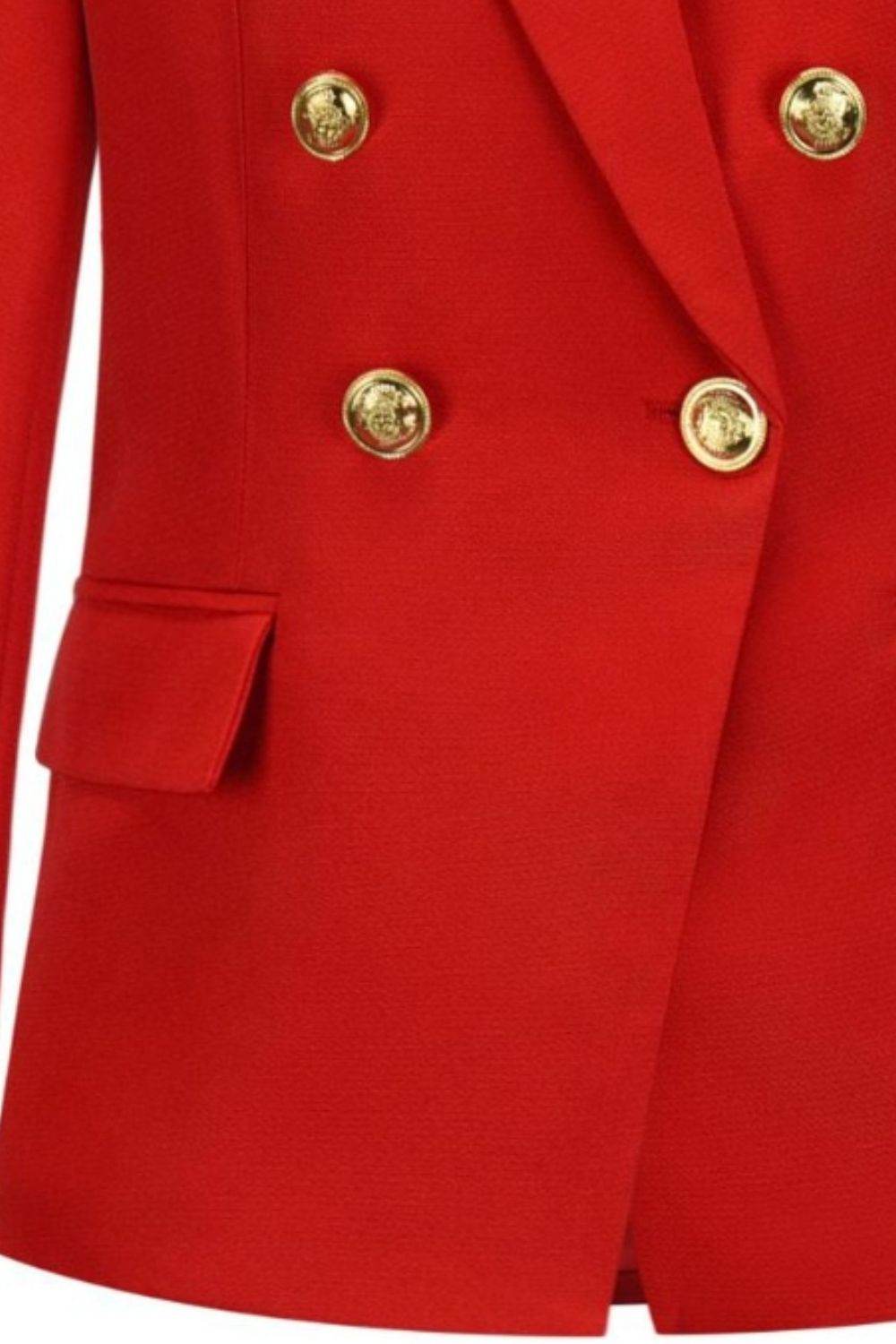 Elegant Lapel Collar Long Sleeve Blazer - MARIGOLD