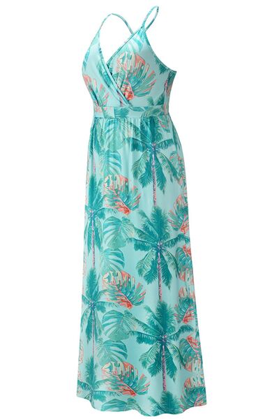 Crisscross Printed Surplice Cami Dress - MARIGOLD
