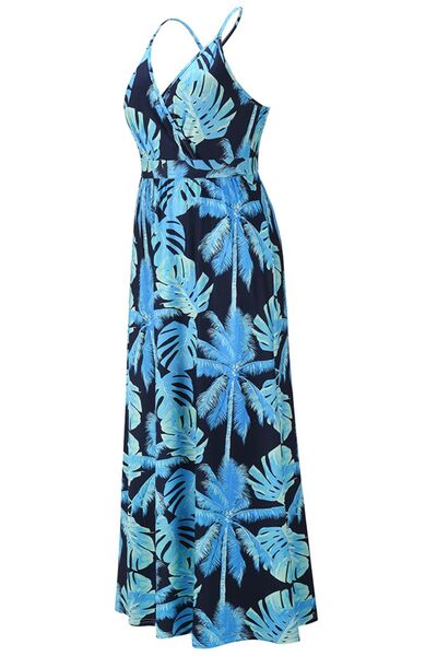 Crisscross Printed Surplice Cami Dress - MARIGOLD