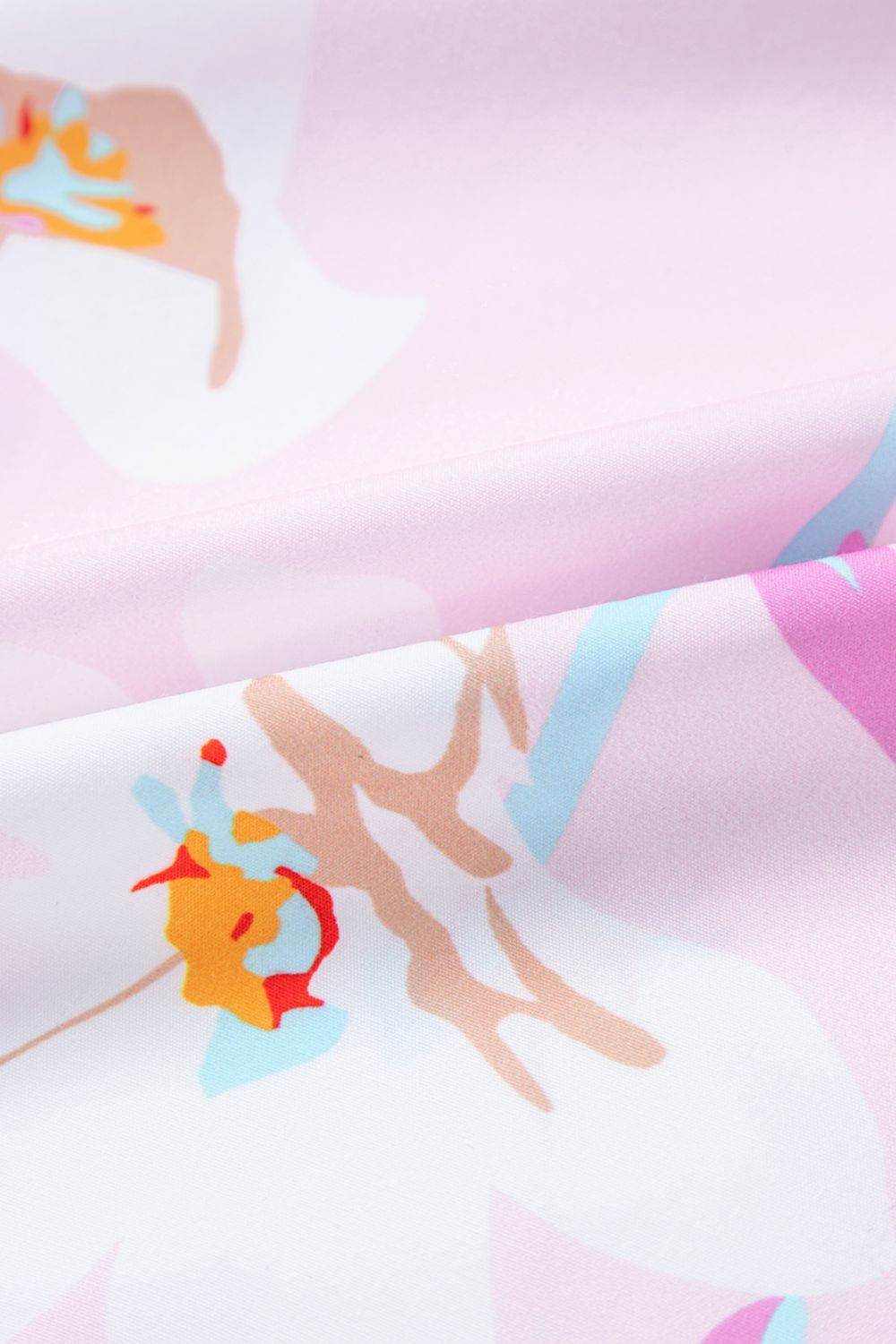 Pink Floral Tie-Shoulder Smocked Maxi Dress - MARIGOLD