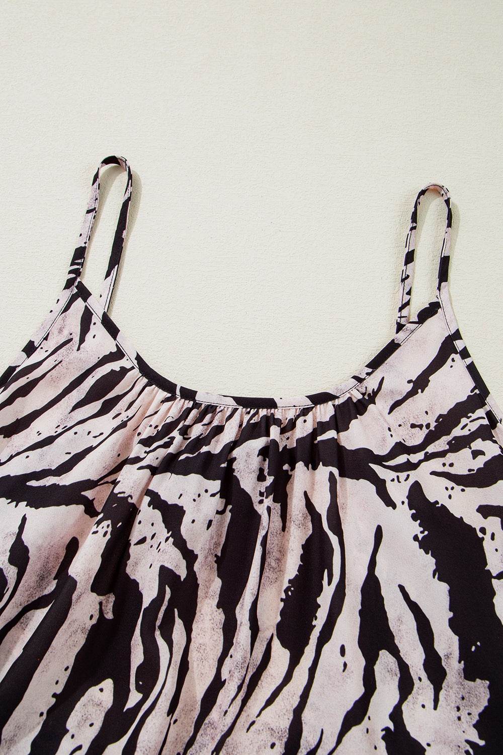 Abstract Print Tie Back Maxi Cami Dress - MARIGOLD