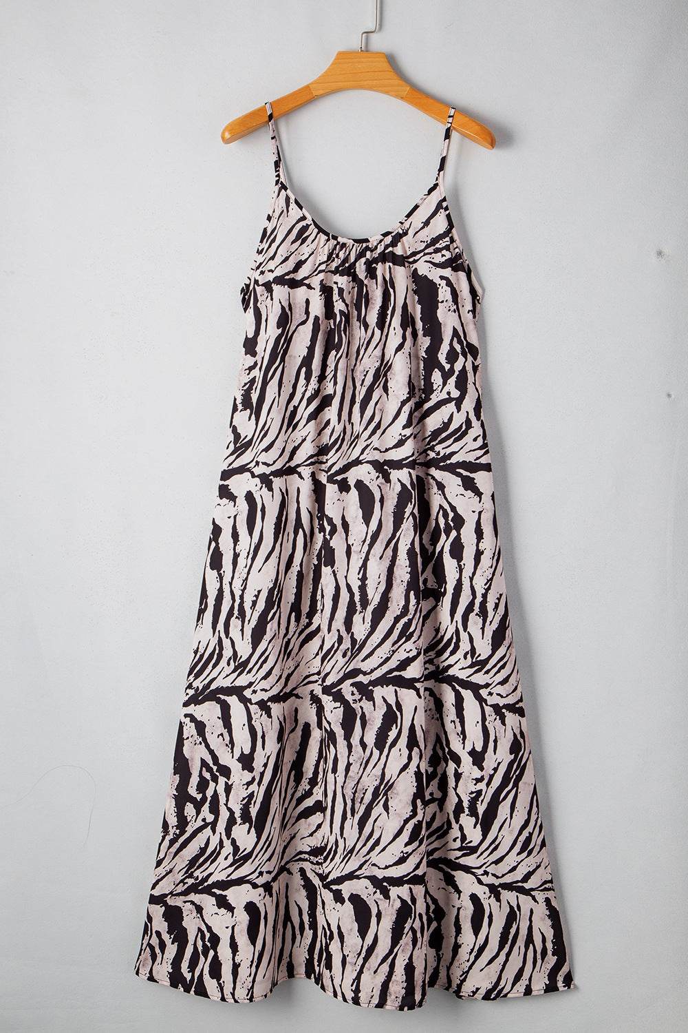 Abstract Print Tie Back Maxi Cami Dress - MARIGOLD