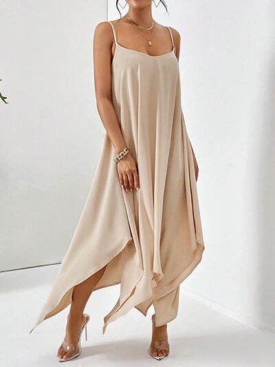 Scoop Neck Midi Cami Dress - MARIGOLD