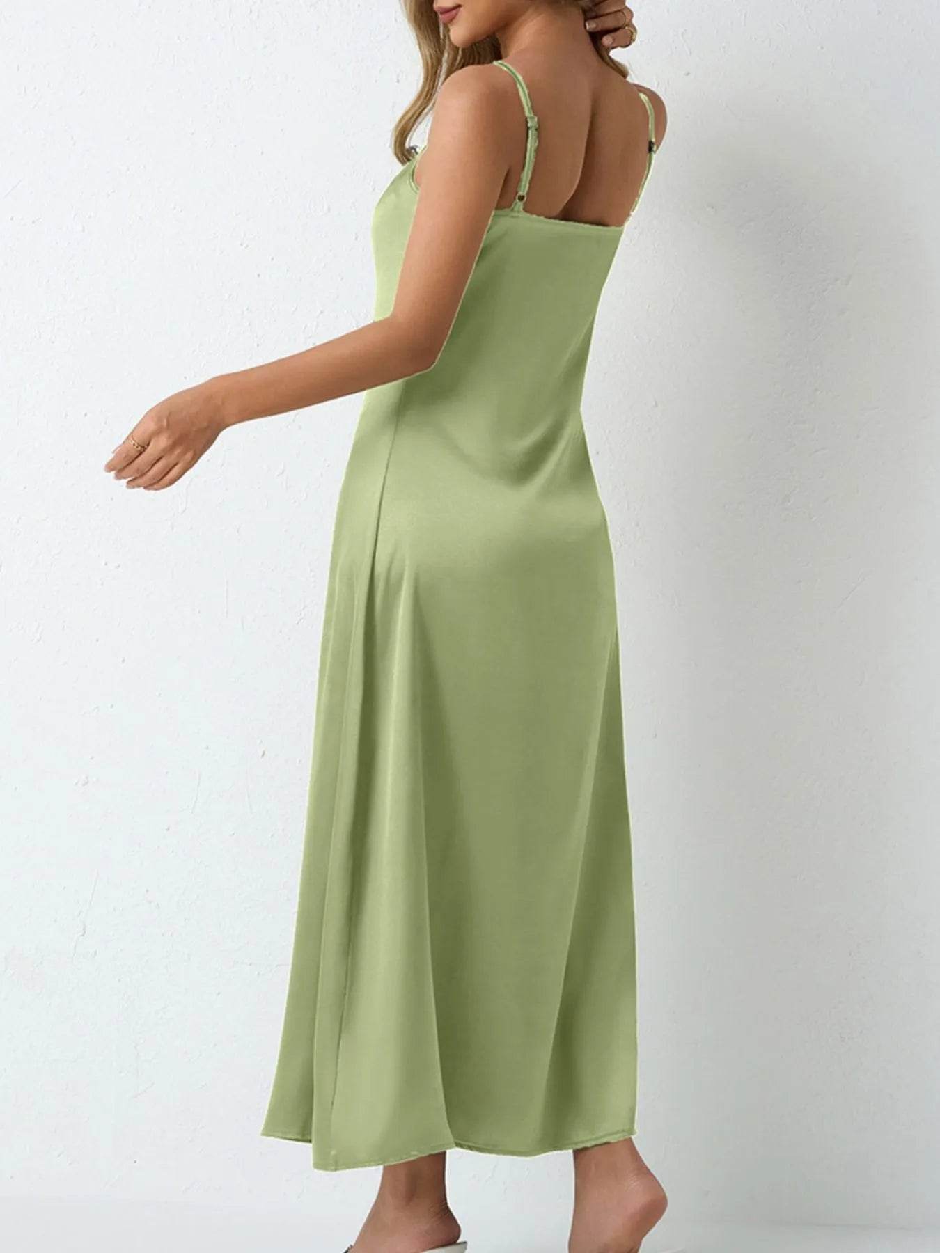 Cowl Neck Cami Midi Dress - MARIGOLD