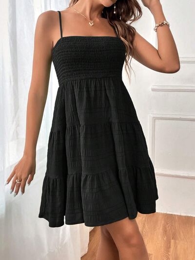 Smocked Tiered Mini Cami Dress (Multiple Colours) - MARIGOLD