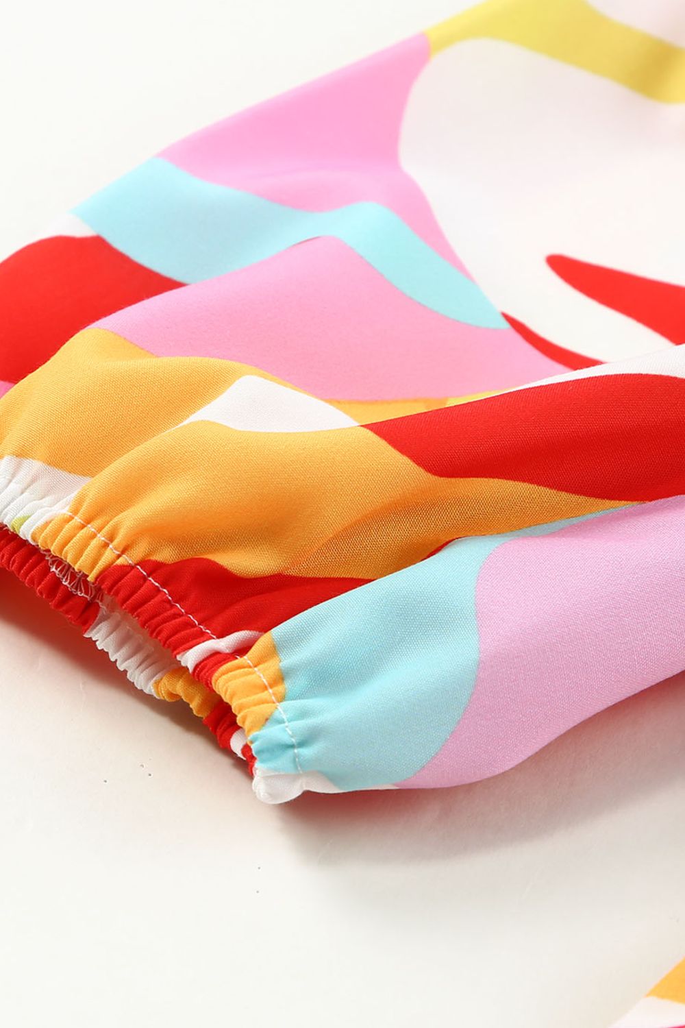 Colourful Printed Smocked Puff Sleeve Mini Dress - MARIGOLD