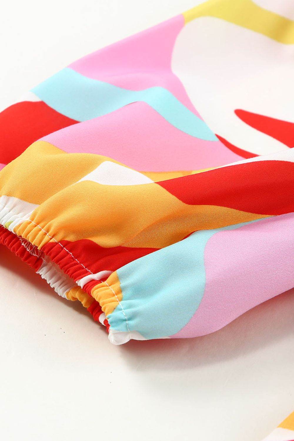 Colourful Printed Smocked Puff Sleeve Mini Dress - MARIGOLD