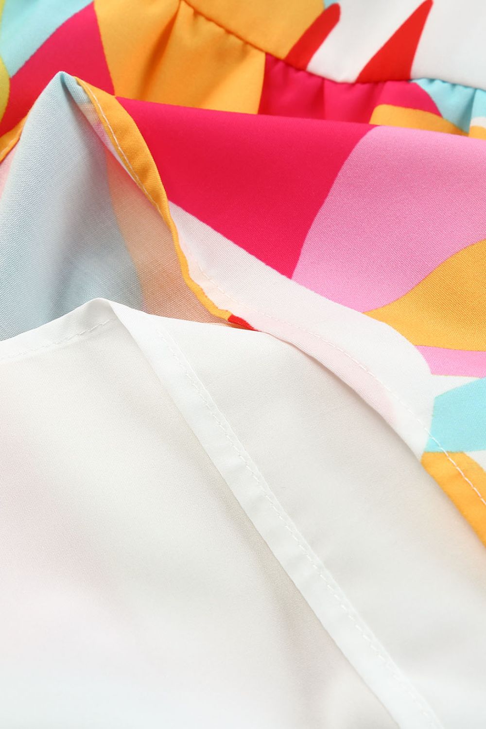 Colourful Printed Smocked Puff Sleeve Mini Dress - MARIGOLD