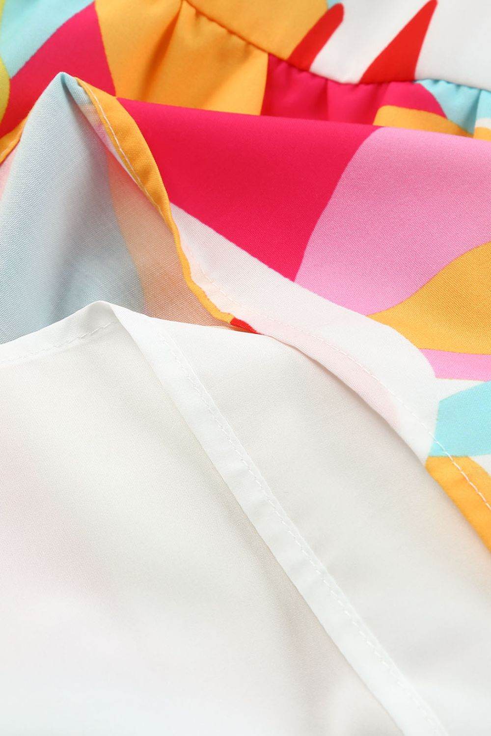 Colourful Printed Smocked Puff Sleeve Mini Dress - MARIGOLD