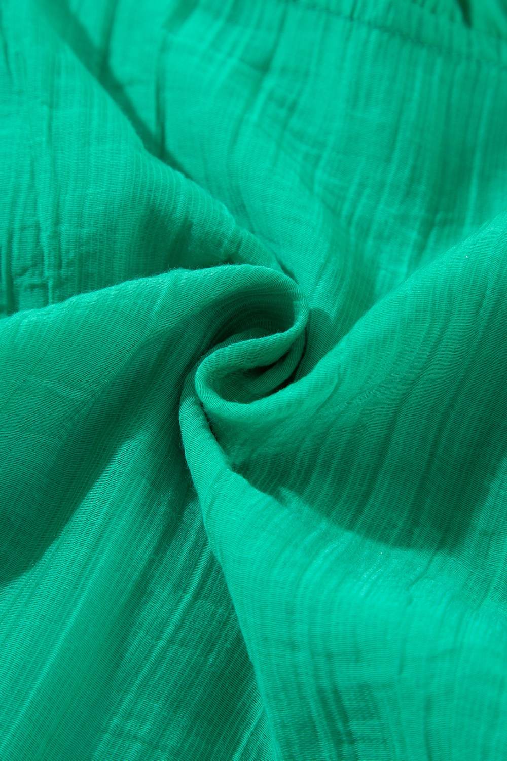 Green V-Neck Tiered Mini Dress - MARIGOLD