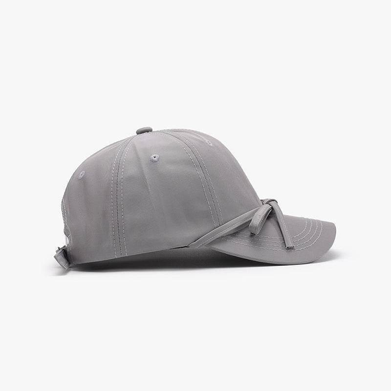 Bow Knot Cotton Baseball Cap - MARIGOLD