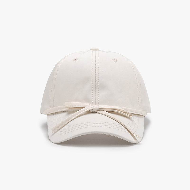 Bow Knot Cotton Baseball Cap - MARIGOLD