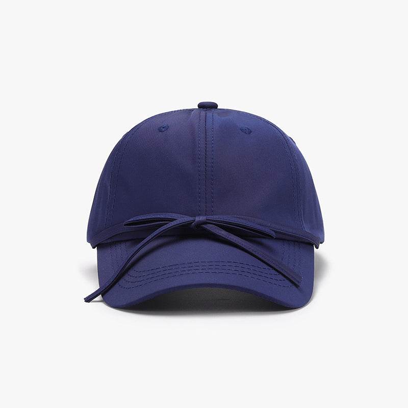 Bow Knot Cotton Baseball Cap - MARIGOLD
