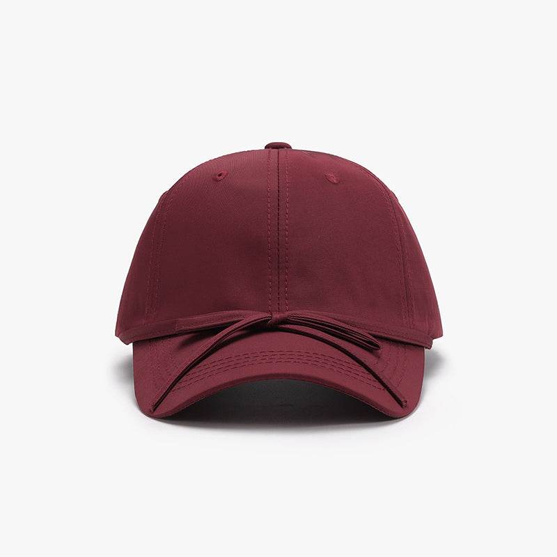 Bow Knot Cotton Baseball Cap - MARIGOLD