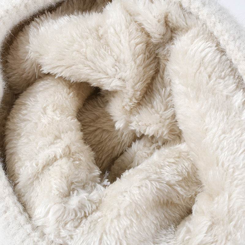 Women's Thermal Knit Beanie with Bow and Pompom - MARIGOLD