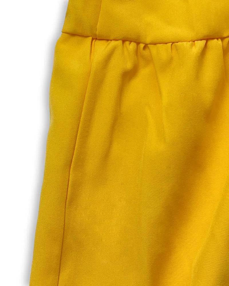 Flutter Sleeve Crop Top and Tiered Maxi Skirt Set - MARIGOLD