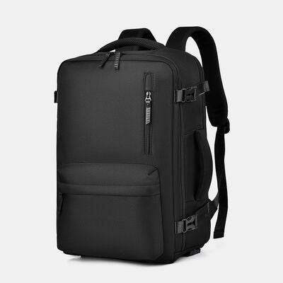 Multi-Handle Oxford Backpack with Pockets - MARIGOLD