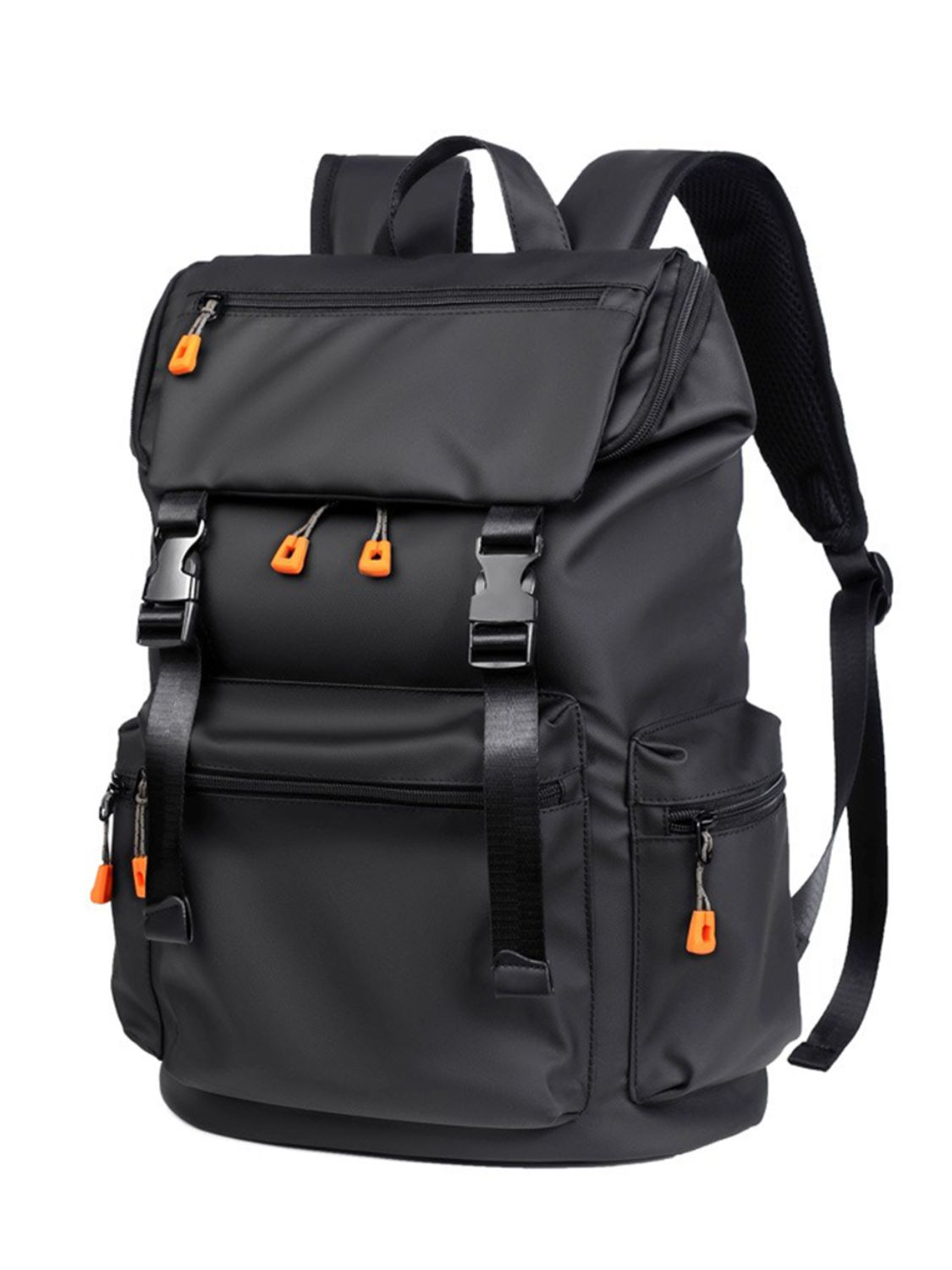 Oxford Cloth Multi-Pockets Backpack Bag - MARIGOLD