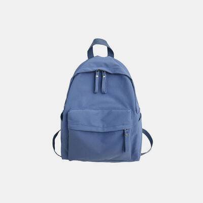 Minimalist Zip Cotton Backpack Bag - MARIGOLD