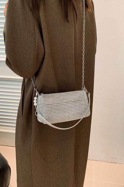 Openwork Crossbody Bag with Removable Strap - MARIGOLD